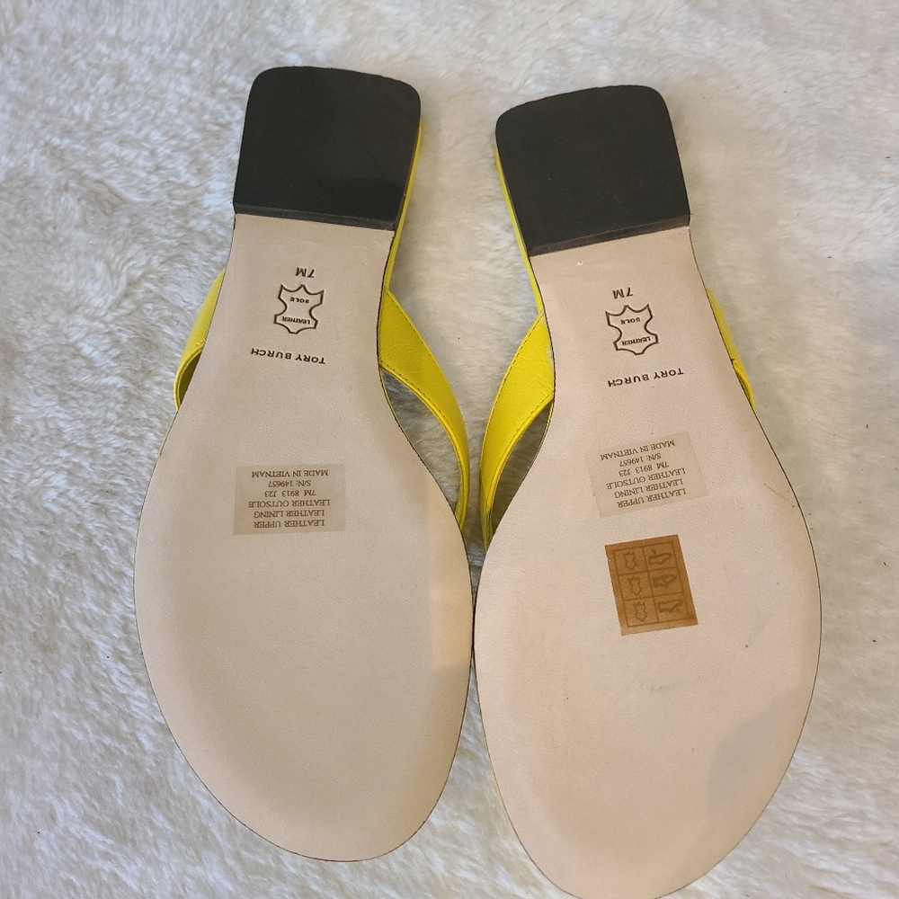 Tory Burch Leather Flip Flops - Picture 4 of 6
